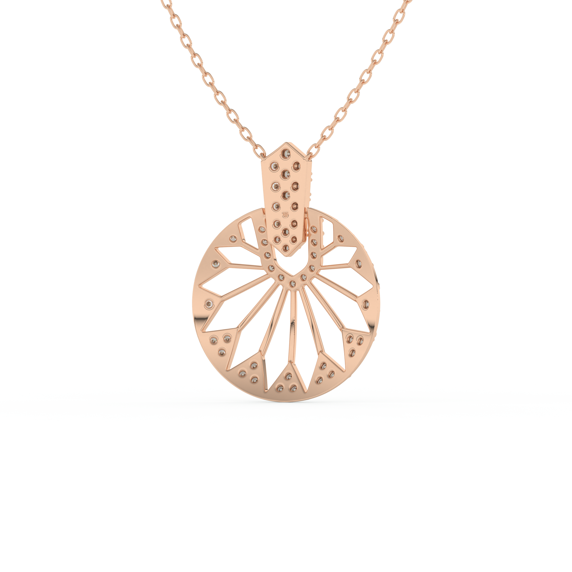 Stunning 0.312 CT Round Moissanite Diamond Multi Stones Necklace in Solid Gold