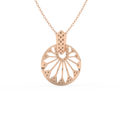 Stunning 0.312 CT Round Moissanite Diamond Multi Stones Necklace in Solid Gold