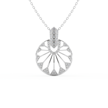 Stunning 0.312 CT Round Moissanite Diamond Multi Stones Necklace in Solid Gold