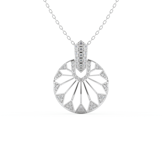 Stunning 0.312 CT Round Moissanite Diamond Multi Stones Necklace in Solid Gold