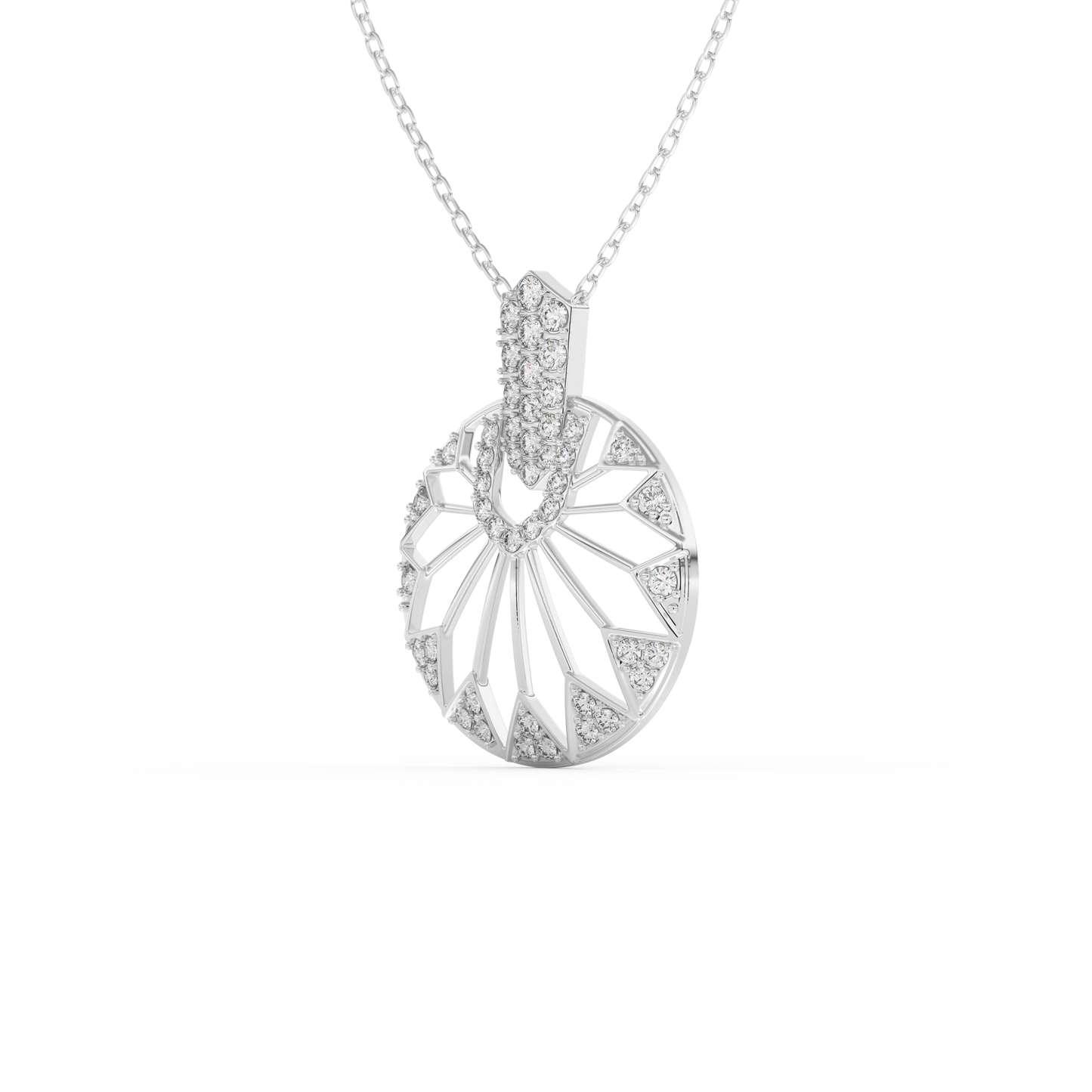 Stunning 0.312 CT Round Moissanite Diamond Multi Stones Necklace in Solid Gold