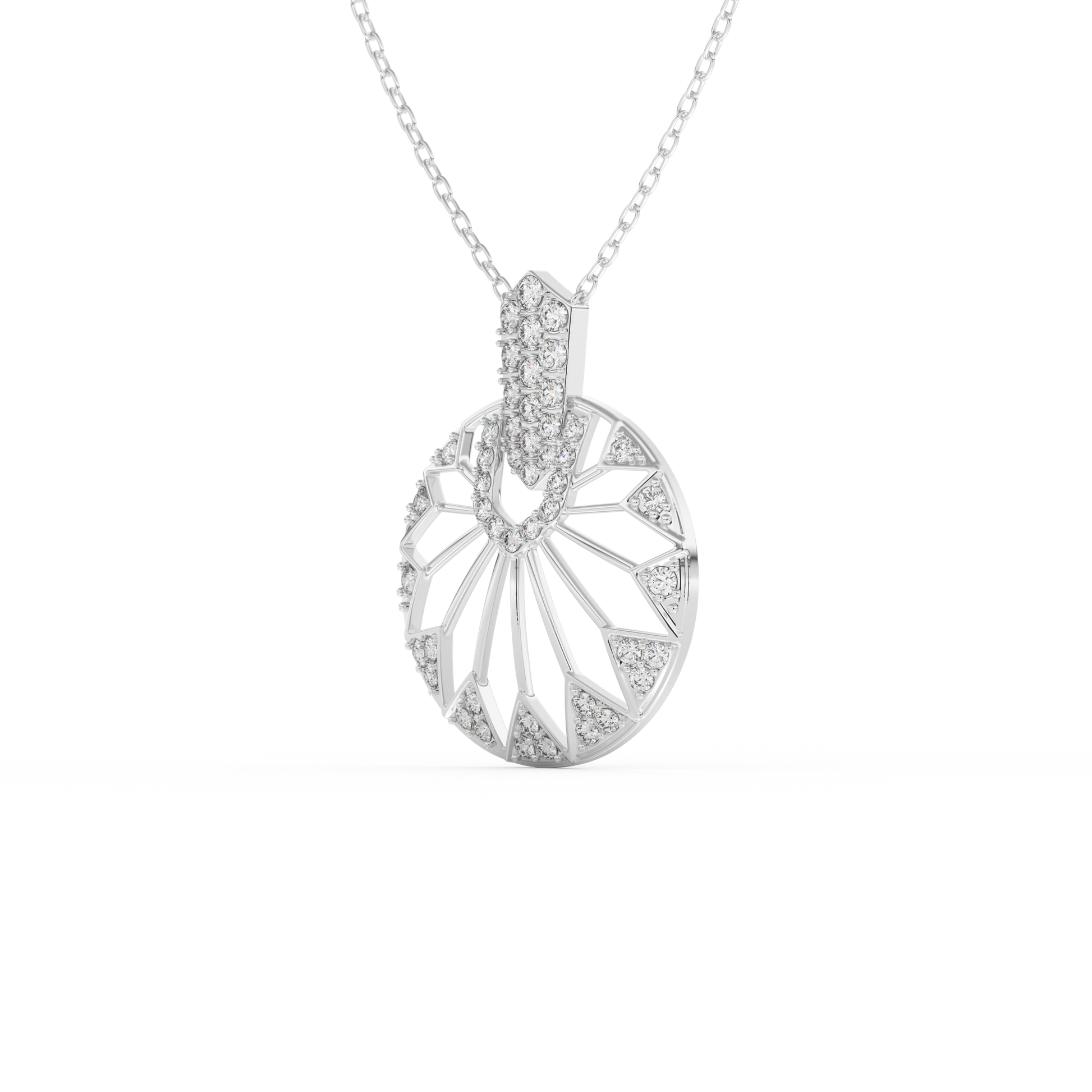 Stunning 0.312 CT Round Moissanite Diamond Multi Stones Necklace in Solid Gold