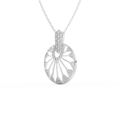Stunning 0.312 CT Round Moissanite Diamond Multi Stones Necklace in Solid Gold