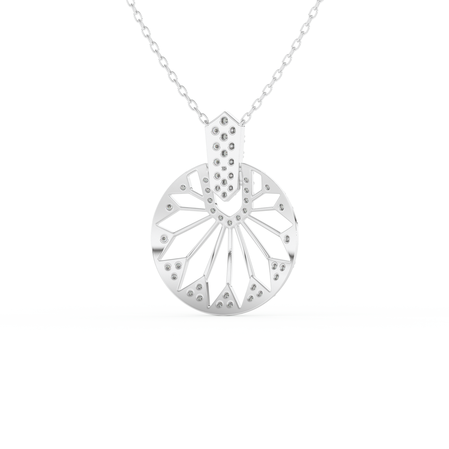 Stunning 0.312 CT Round Moissanite Diamond Multi Stones Necklace in Solid Gold