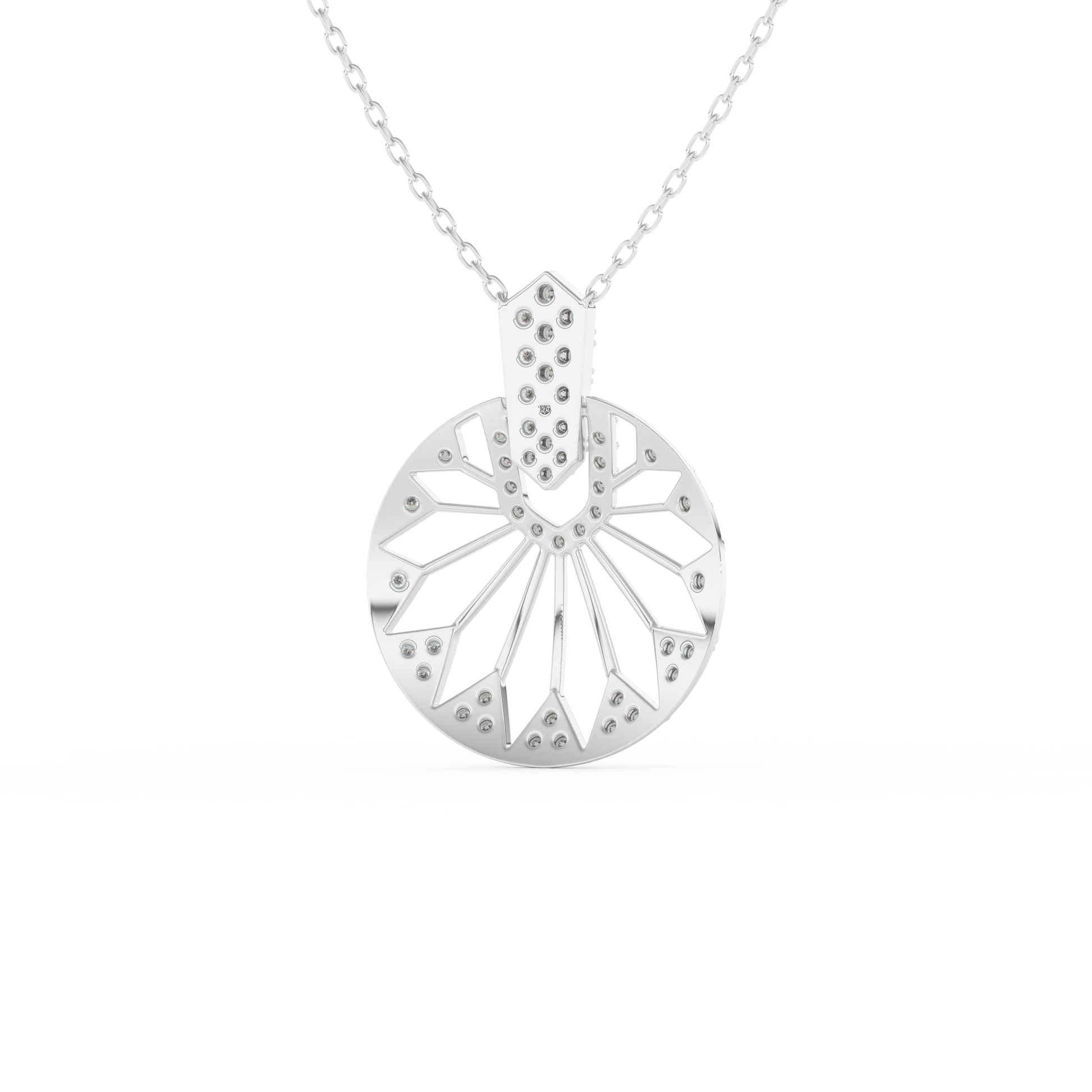 Stunning 0.312 CT Round Moissanite Diamond Multi Stones Necklace in Solid Gold