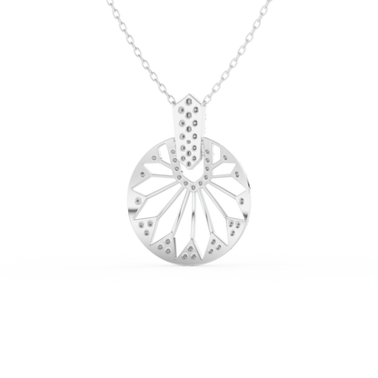 Stunning 0.312 CT Round Moissanite Diamond Multi Stones Necklace in Solid Gold