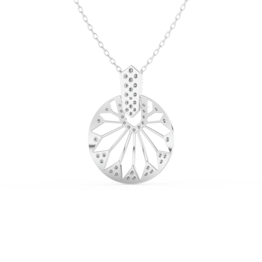Stunning 0.312 CT Round Moissanite Diamond Multi Stones Necklace in Solid Gold