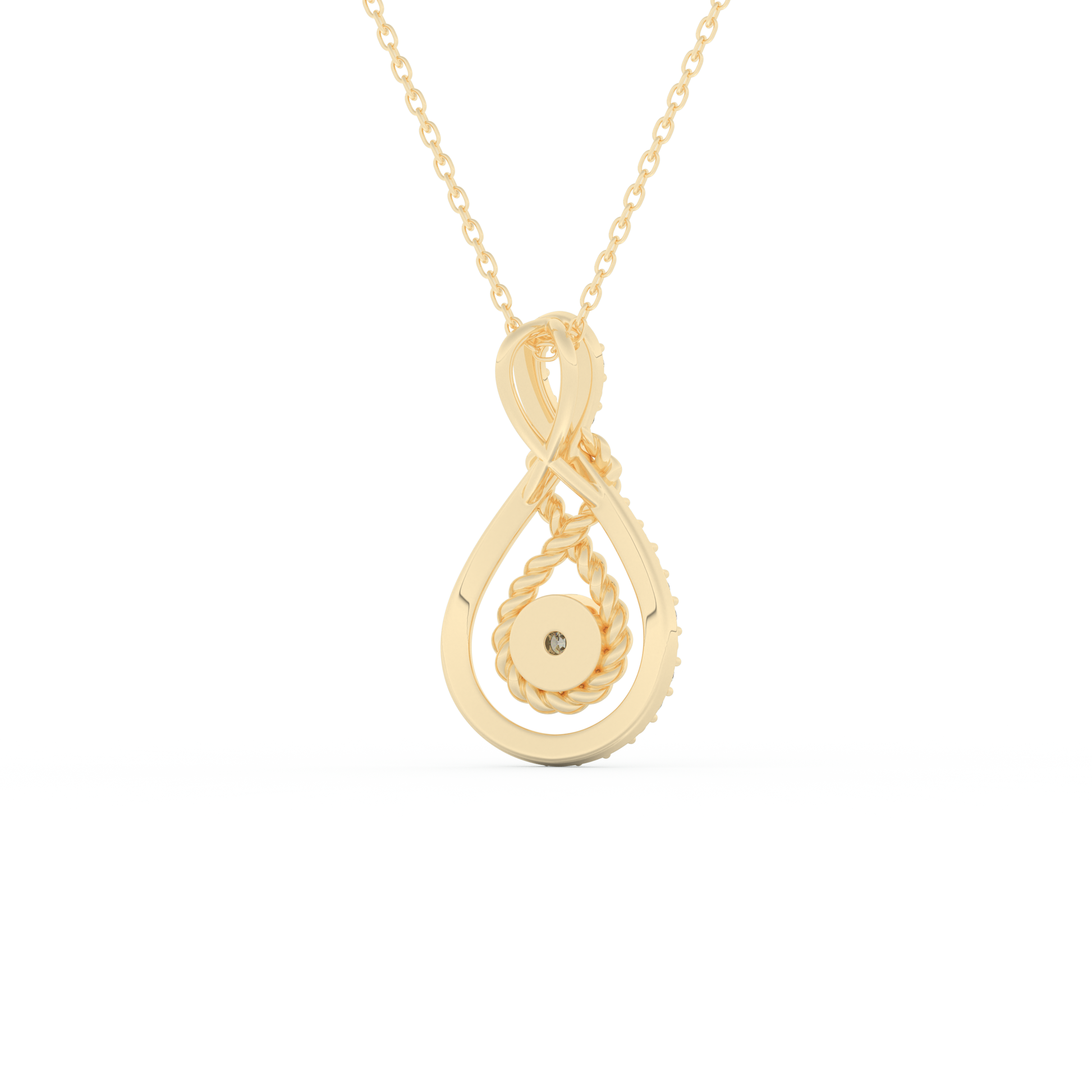 Stunning 0.11 CT Round Moissanite Diamond Multi Stones Necklace in Solid Gold