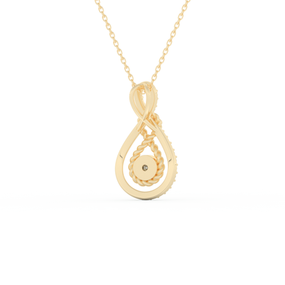 Stunning 0.11 CT Round Moissanite Diamond Multi Stones Necklace in Solid Gold