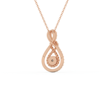 Stunning 0.11 CT Round Moissanite Diamond Multi Stones Necklace in Solid Gold
