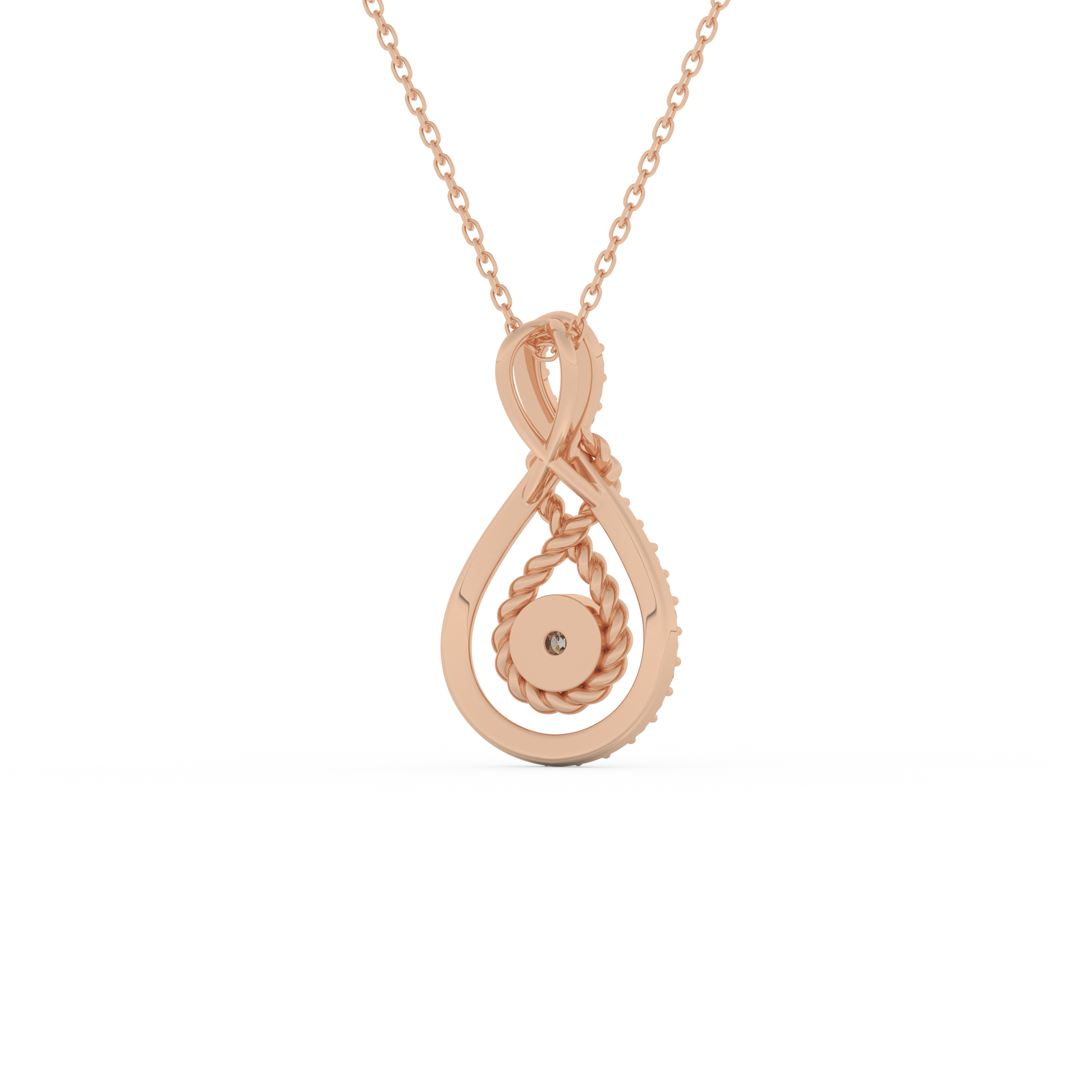 Stunning 0.11 CT Round Moissanite Diamond Multi Stones Necklace in Solid Gold