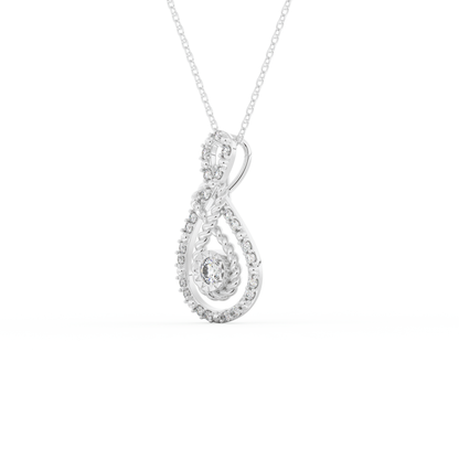 Stunning 0.11 CT Round Moissanite Diamond Multi Stones Necklace in Solid Gold
