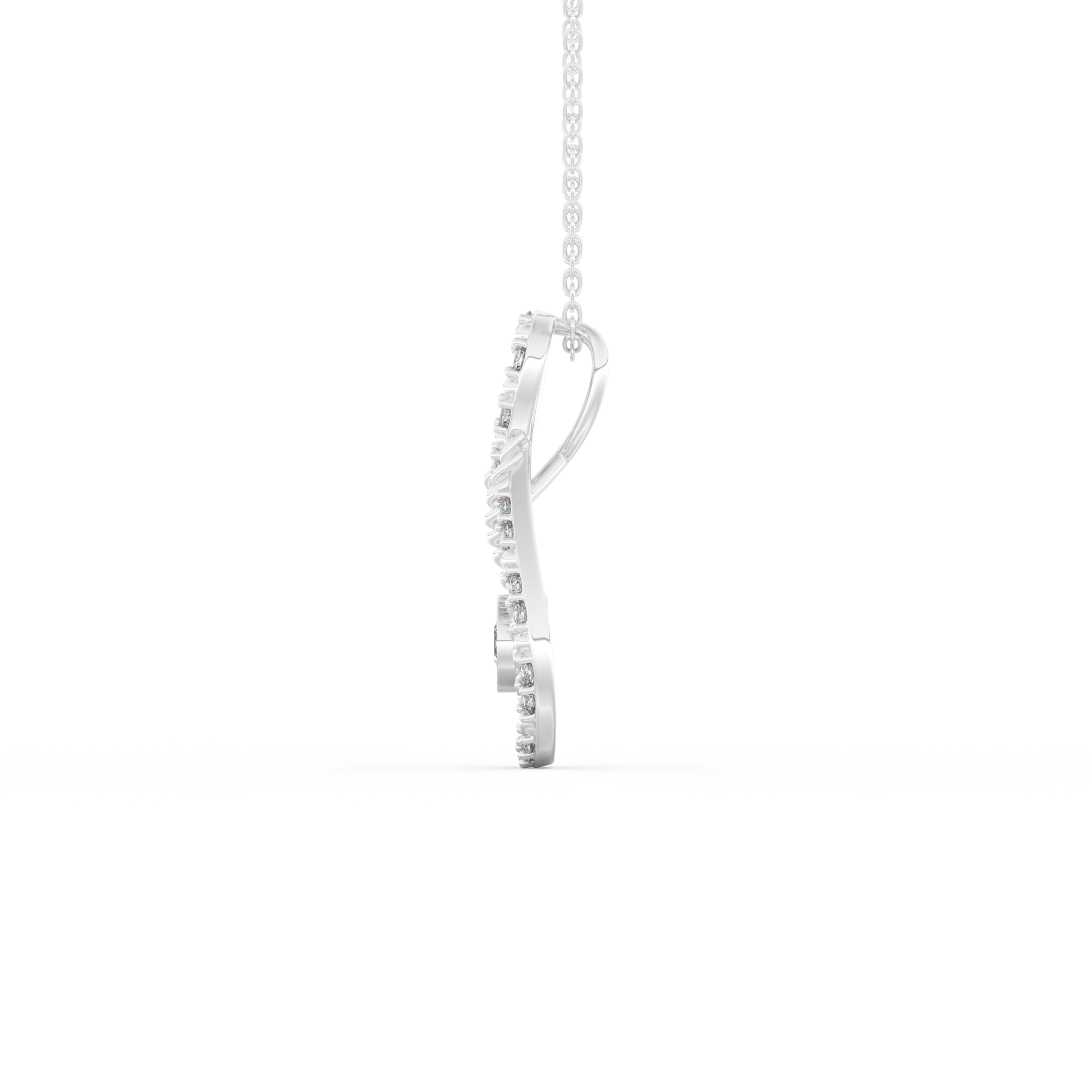 Stunning 0.11 CT Round Moissanite Diamond Multi Stones Necklace in Solid Gold