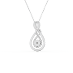 Stunning 0.11 CT Round Moissanite Diamond Multi Stones Necklace in Solid Gold