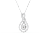 Stunning 0.11 CT Round Moissanite Diamond Multi Stones Necklace in Solid Gold