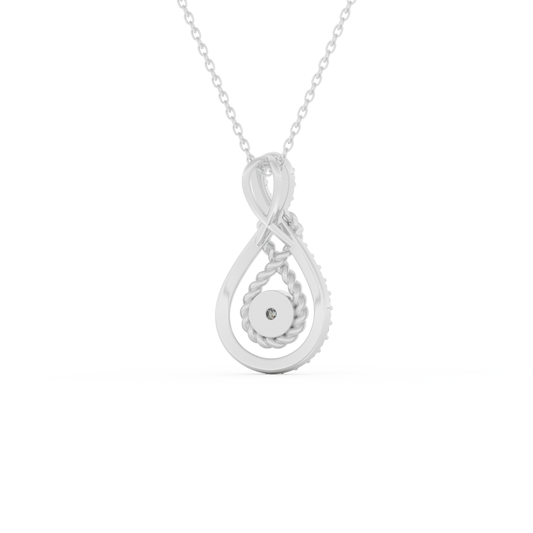 Stunning 0.11 CT Round Moissanite Diamond Multi Stones Necklace in Solid Gold