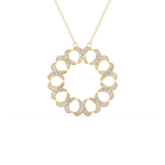 Stunning 0.302 CT Round Moissanite Diamond Spiral Necklace in Solid Gold