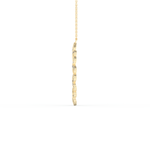 Stunning 0.302 CT Round Moissanite Diamond Spiral Necklace in Solid Gold