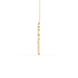 Stunning 0.302 CT Round Moissanite Diamond Spiral Necklace in Solid Gold