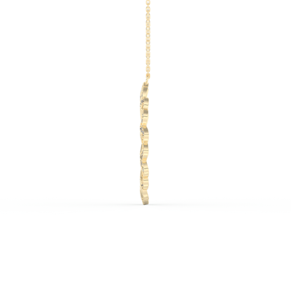 Stunning 0.302 CT Round Moissanite Diamond Spiral Necklace in Solid Gold