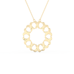 Stunning 0.302 CT Round Moissanite Diamond Spiral Necklace in Solid Gold