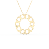 Stunning 0.302 CT Round Moissanite Diamond Spiral Necklace in Solid Gold