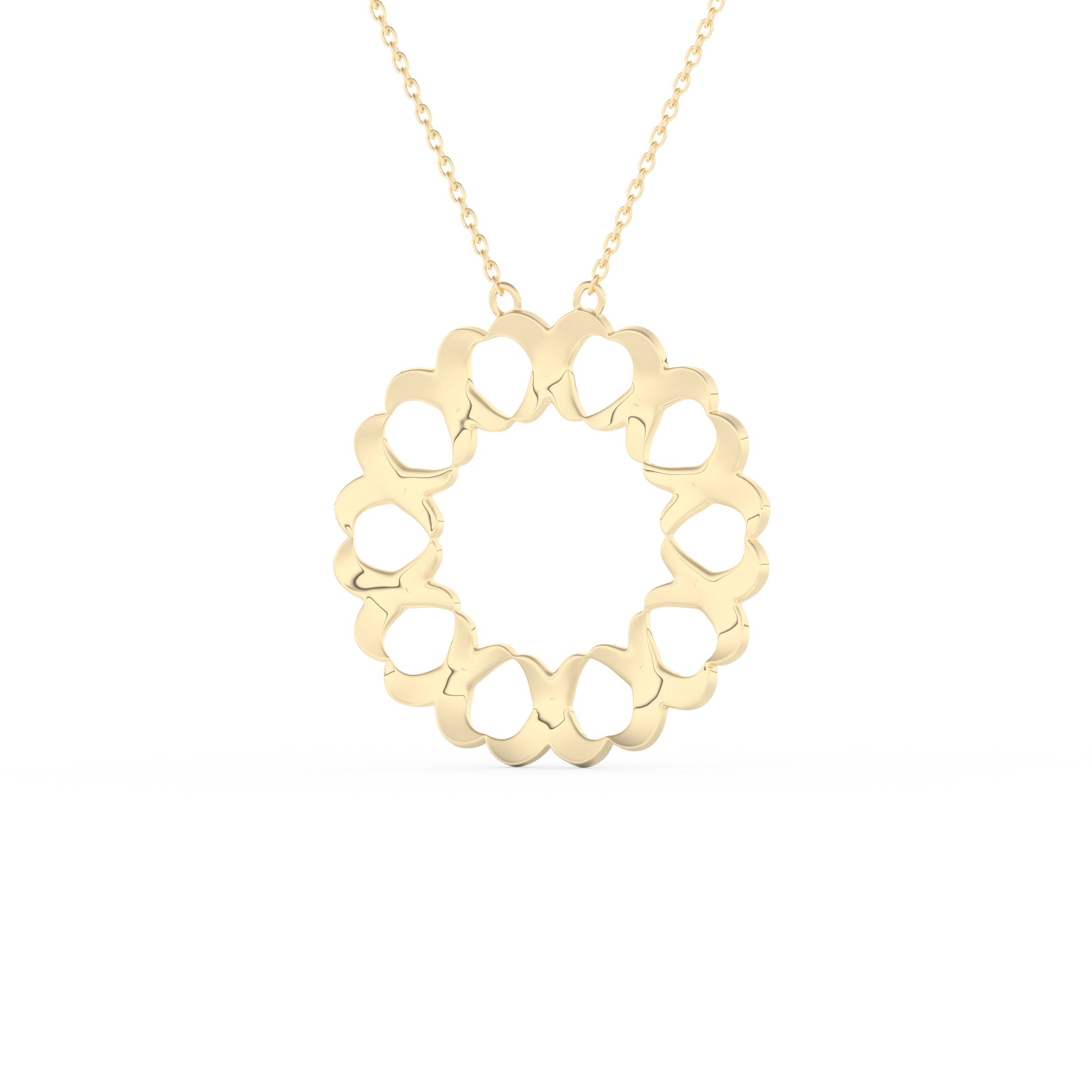 Stunning 0.302 CT Round Moissanite Diamond Spiral Necklace in Solid Gold