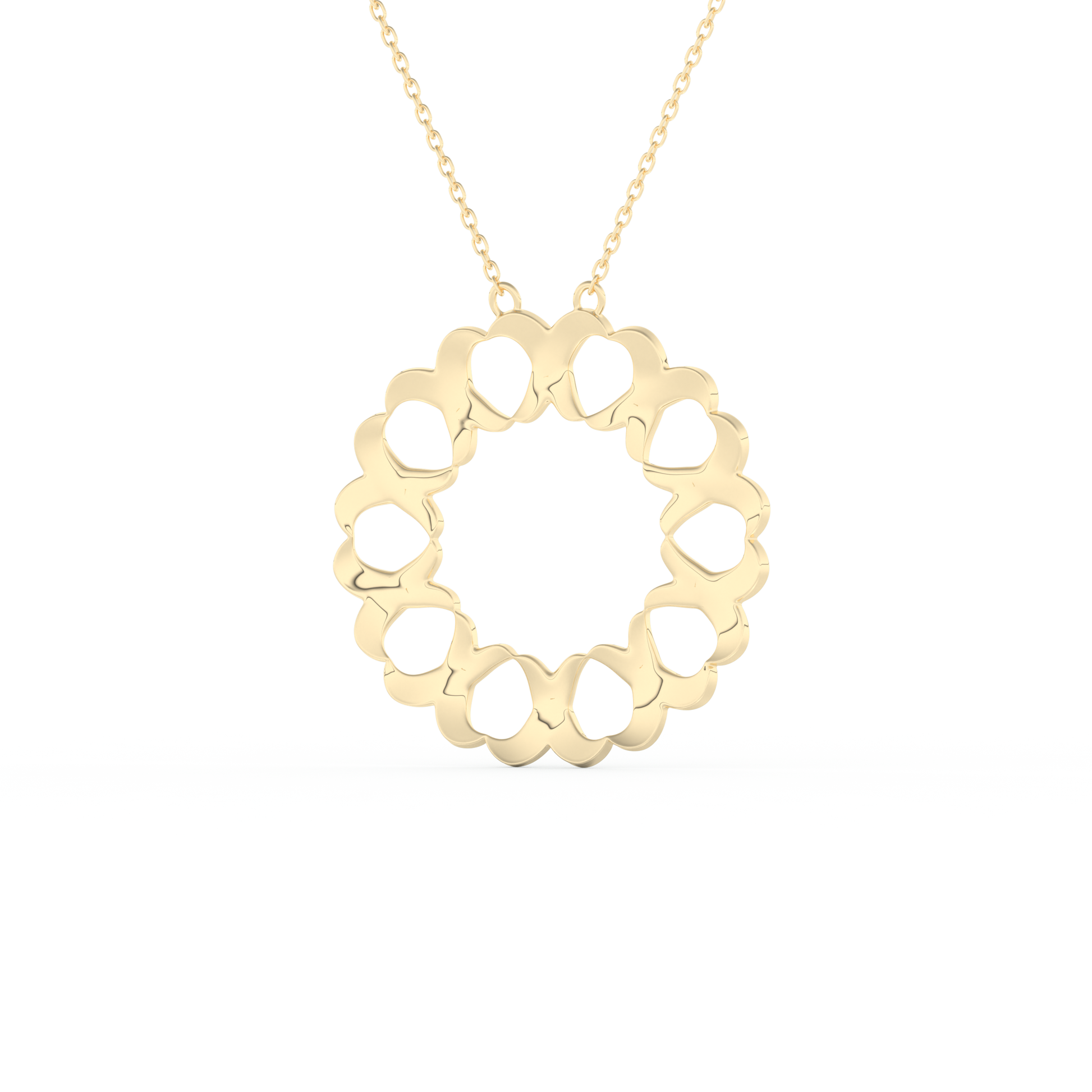 Stunning 0.302 CT Round Moissanite Diamond Spiral Necklace in Solid Gold