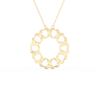 Stunning 0.302 CT Round Moissanite Diamond Spiral Necklace in Solid Gold