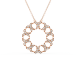 Stunning 0.302 CT Round Moissanite Diamond Spiral Necklace in Solid Gold