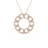 Stunning 0.302 CT Round Moissanite Diamond Spiral Necklace in Solid Gold