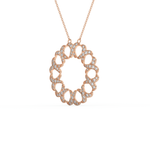 Stunning 0.302 CT Round Moissanite Diamond Spiral Necklace in Solid Gold