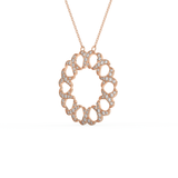 Stunning 0.302 CT Round Moissanite Diamond Spiral Necklace in Solid Gold