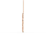 Stunning 0.302 CT Round Moissanite Diamond Spiral Necklace in Solid Gold