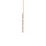 Stunning 0.302 CT Round Moissanite Diamond Spiral Necklace in Solid Gold