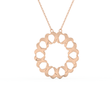 Stunning 0.302 CT Round Moissanite Diamond Spiral Necklace in Solid Gold