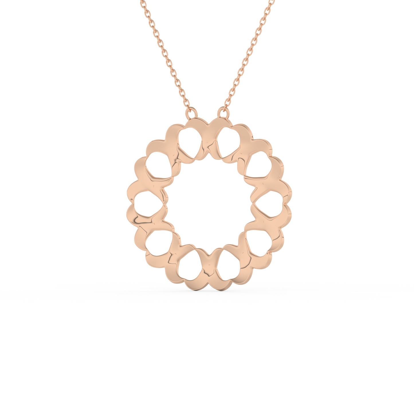 Stunning 0.302 CT Round Moissanite Diamond Spiral Necklace in Solid Gold