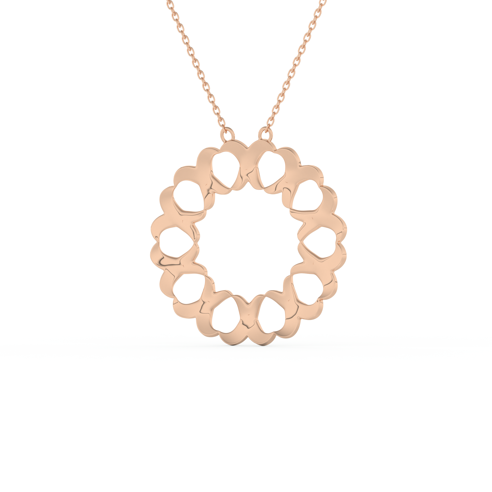 Stunning 0.302 CT Round Moissanite Diamond Spiral Necklace in Solid Gold