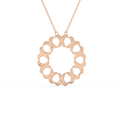 Stunning 0.302 CT Round Moissanite Diamond Spiral Necklace in Solid Gold