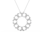 Stunning 0.302 CT Round Moissanite Diamond Spiral Necklace in Solid Gold