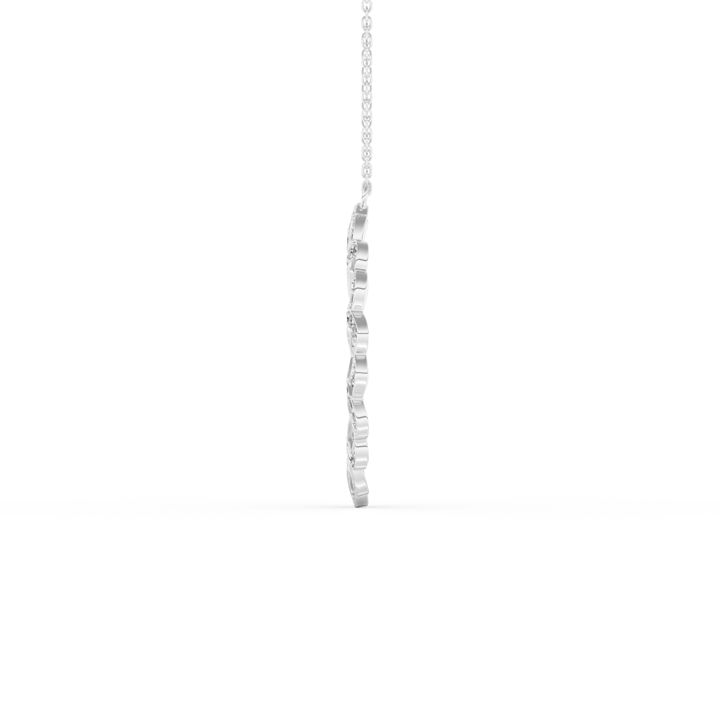 Stunning 0.302 CT Round Moissanite Diamond Spiral Necklace in Solid Gold