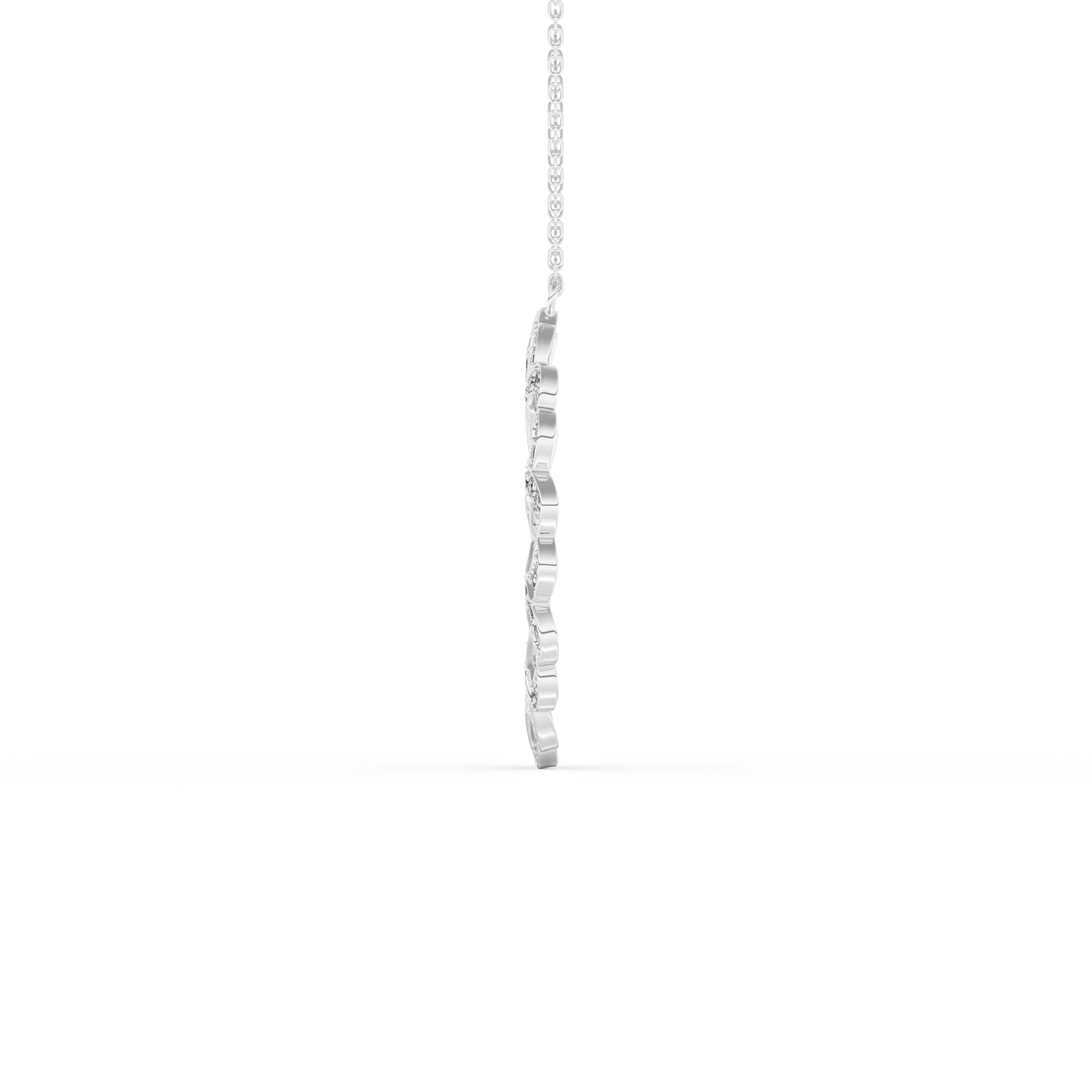 Stunning 0.302 CT Round Moissanite Diamond Spiral Necklace in Solid Gold