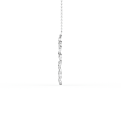 Stunning 0.302 CT Round Moissanite Diamond Spiral Necklace in Solid Gold
