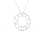 Stunning 0.302 CT Round Moissanite Diamond Spiral Necklace in Solid Gold