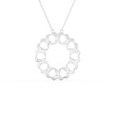Stunning 0.302 CT Round Moissanite Diamond Spiral Necklace in Solid Gold