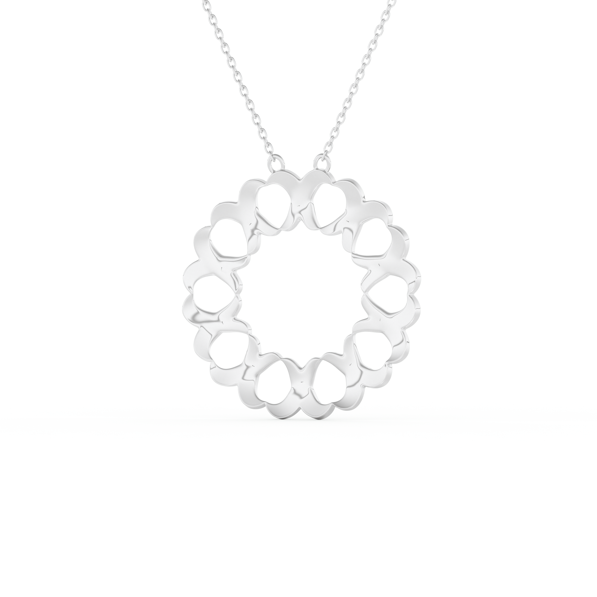 Stunning 0.302 CT Round Moissanite Diamond Spiral Necklace in Solid Gold