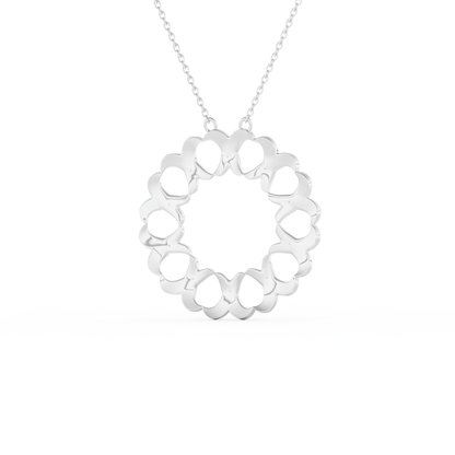 Stunning 0.302 CT Round Moissanite Diamond Spiral Necklace in Solid Gold