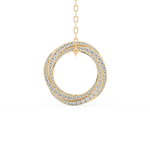 Stunning 1.288 CT Round Moissanite Diamond Spiral Necklace in Solid Gold