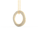 Stunning 1.288 CT Round Moissanite Diamond Spiral Necklace in Solid Gold