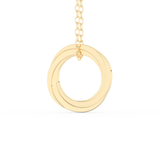 Stunning 1.288 CT Round Moissanite Diamond Spiral Necklace in Solid Gold